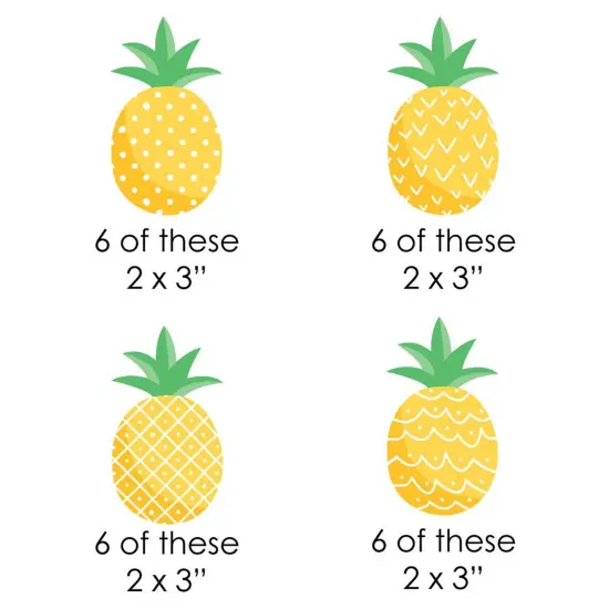 Big Dot of Happiness Tropical Pineapple - Diy Shaped Summer Party Cut-Outs - 24 Count {3}