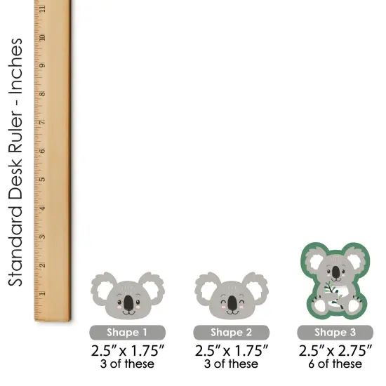 Big Dot of Happiness Koala Cutie - DIY Shaped Bear Birthday Party and Baby Shower Cut-Outs - 24 Count {6}