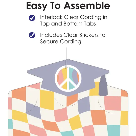 Big Dot of Happiness Groovy Graduation Party Vertical Photo Garland 35 Pieces {6}