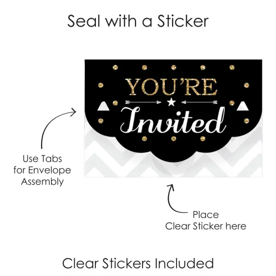 Big Dot of Happiness Tassel Worth The Hassle - Gold - Fill-In Cards - Graduation Party Fold and Send Invitations - Set of 8 {7}