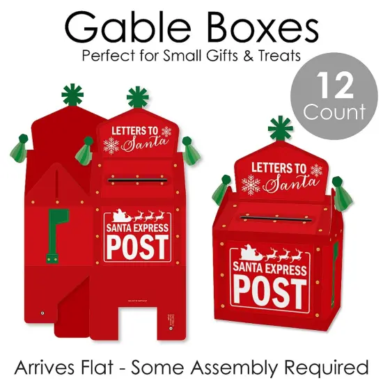 Big Dot of Happiness Santa's Special Delivery - Treat Box Party Favors - From Santa Claus Christmas Goodie Gable Boxes - Set of 12 {7}