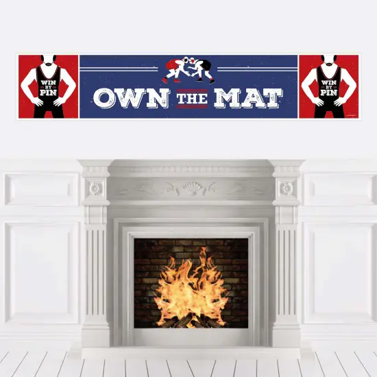 Big Dot of Happiness Own the Mat - Wrestling - Wrestler Party Decorations Party Banner {1}