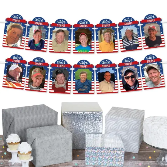 Big Dot of Happiness Stars & Stripes - DIY Memorial Day, 4th of July and Labor Day Patriotic Party Decor - Picture Display - Photo Banner {3}