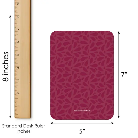 Big Dot of Happiness Burgundy Elegantly Simple - Find the Guest Bingo Cards and Markers - Wedding & Bridal Shower Bingo GameSet of 18 {6}