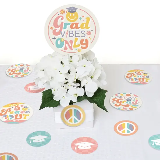 Big Dot of Happiness Groovy Grad - Hippie Graduation Party Giant Circle Confetti - Party Decorations - Large Confetti 27 Count {7}