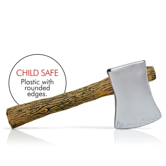 Realistic Hatchet Axe Toy - Wood Look Lumberjack Props Costume Accessories with Fake Tin Blade {6}