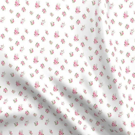 Various Fabrics by the Yard or Fat Quarter Cute Pink Roses Pattern Rose Flowers Romantic Spring Floral Custom Printed Fabric by Spoonflower {5}