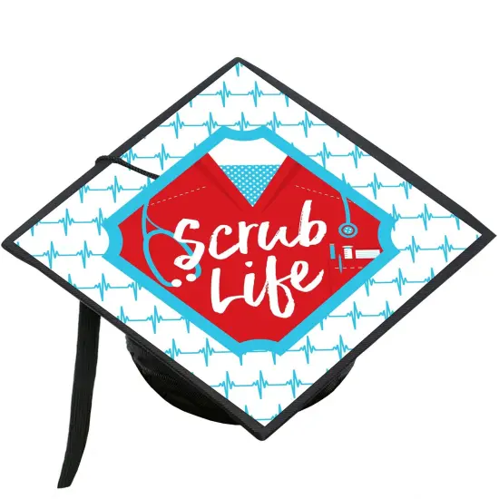 Big Dot of Happiness Nurse Graduation - Medical Nursing Graduation Cap Decorations Kit - Grad Cap Cover {1}