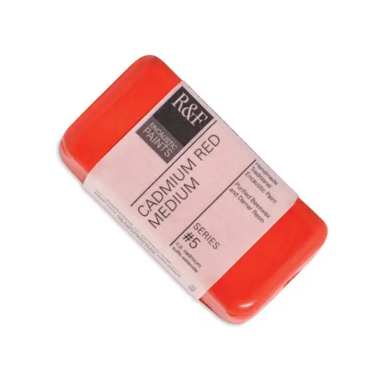 R&F Encaustic Paint Block - Cadmium Red Medium, 40 ml block {1}