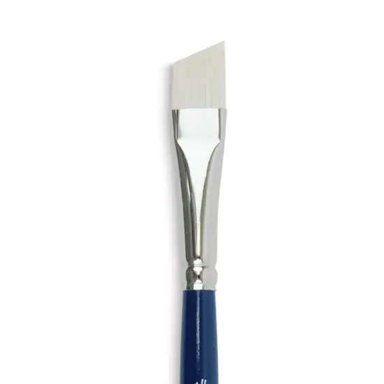 Silver Brush Bristlon Stiff White Synthetic Brush - Angle, Size 1/2", Short Handle {1}