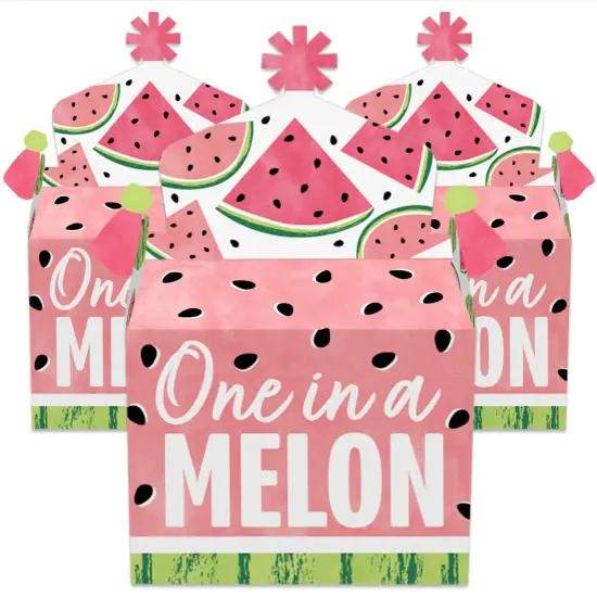 Big Dot of Happiness Sweet Watermelon - Treat Box Party Favors - Fruit Party Goodie Gable Boxes - Set of 12 {3}