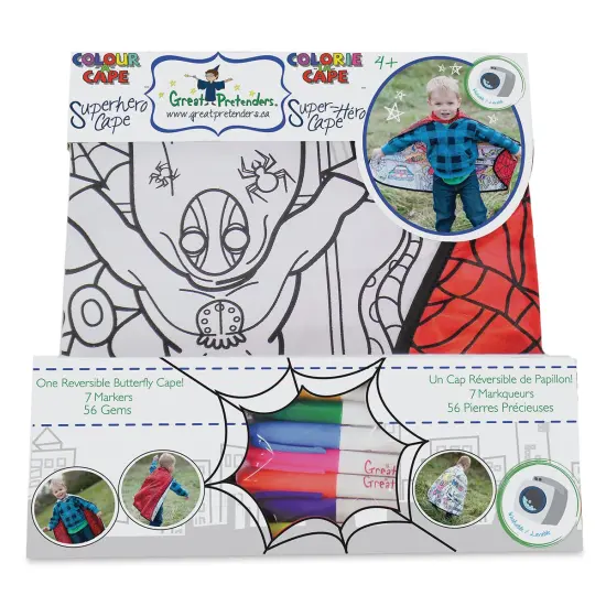 Great Pretenders Colour-a-Costume - Spider Hero Cape {1}