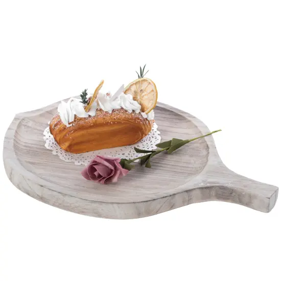 Wooden Leaf Shape Serving Tray Display Platter {1}