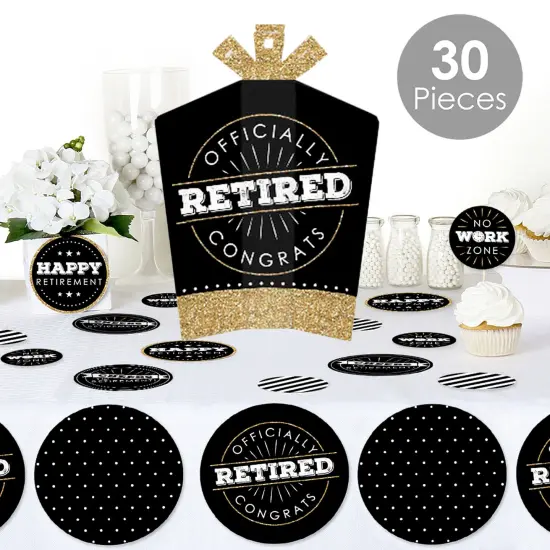 Big Dot of Happiness Happy Retirement - Retirement Party Decor and Confetti - Terrific Table Centerpiece Kit - Set of 30 {3}