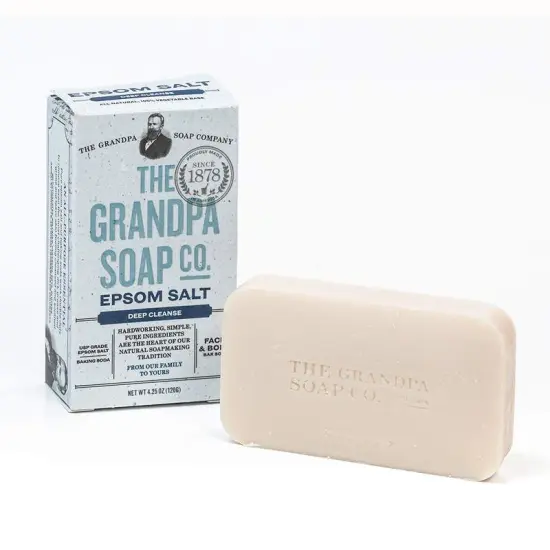 The Grandpa Soap Company Epsom Salt Soda Deep Cleanse Bar Soap 4.25 Oz Pack of 3 {1}