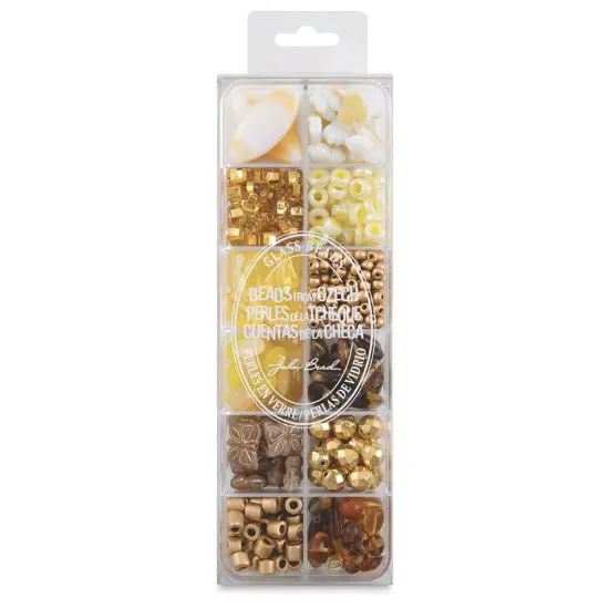 John Bead Czech Glass Bead Box Mix - Gold Gravel {2}