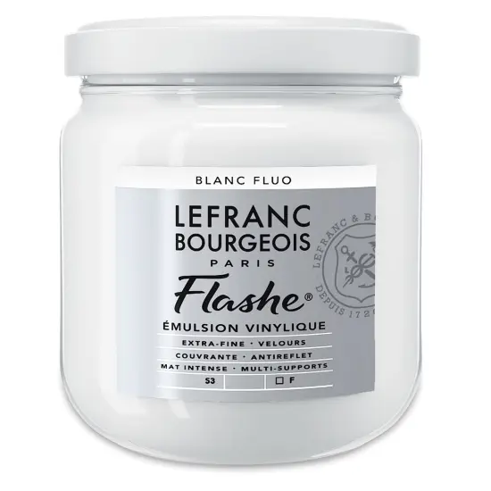 Lefranc & Bourgeois Flashe Vinyl Paint - Fluorescent White, 400 ml jar {1}