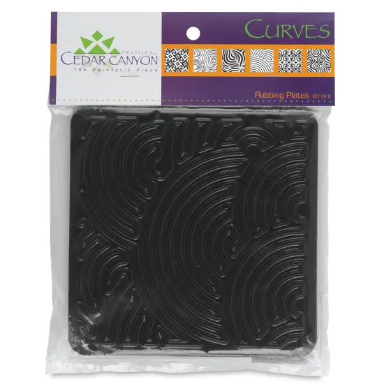 Cedar Canyon Rubbing Plates - Set of 6, Curves {1}