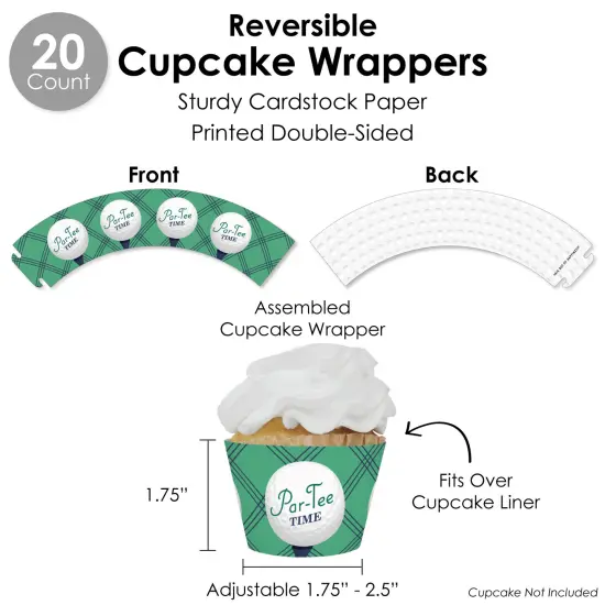 Big Dot of Happiness Par-Tee Time - Golf - Birthday or Retirement Party Favors and Cupcake Kit - Fabulous Favor Party Pack - 100 Pieces {6}
