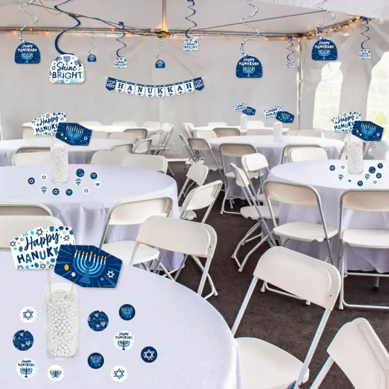 Big Dot of Happiness Hanukkah Menorah - Chanukah Holiday Party Supplies Decoration Kit - Decor Galore Party Pack - 51 Pieces {4}