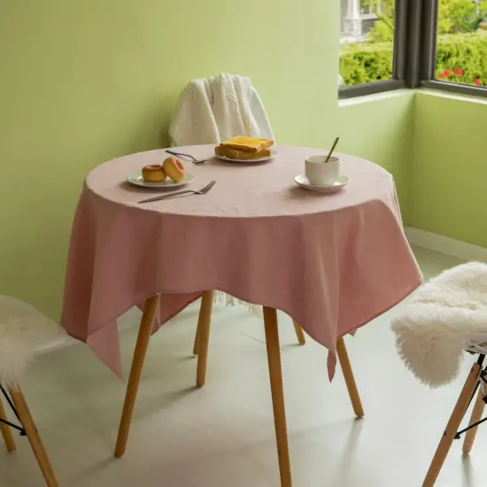 Deerlux 100% Pure Linen Washable Tablecloth Solid Color {2}