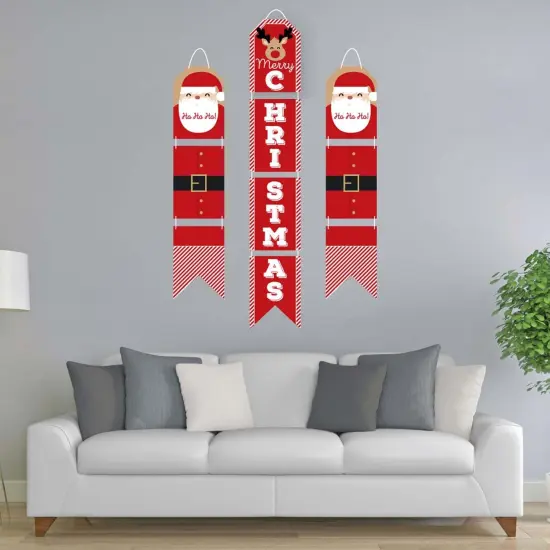 Big Dot of Happiness Jolly Santa Claus - Hanging Vertical Paper Door Banners - Christmas Party Wall Decoration Kit - Indoor Door Decor {3}