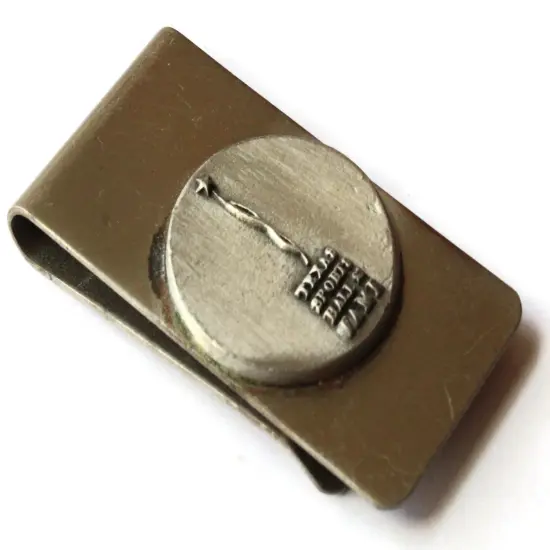 Vintage Silver Money Clip with Texas Sports Hall of Fame Logo {5}