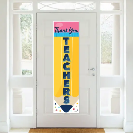 Big Dot of Happiness Thank You Teachers - Teacher Appreciation Front Door Decoration - Vertical Banner {3}