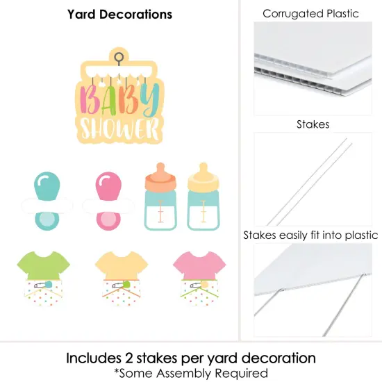 Big Dot of Happiness Neutral Baby Shower - Yard Sign and Outdoor Lawn Decorations - Baby Shower Yard Signs - Set of 8 {6}