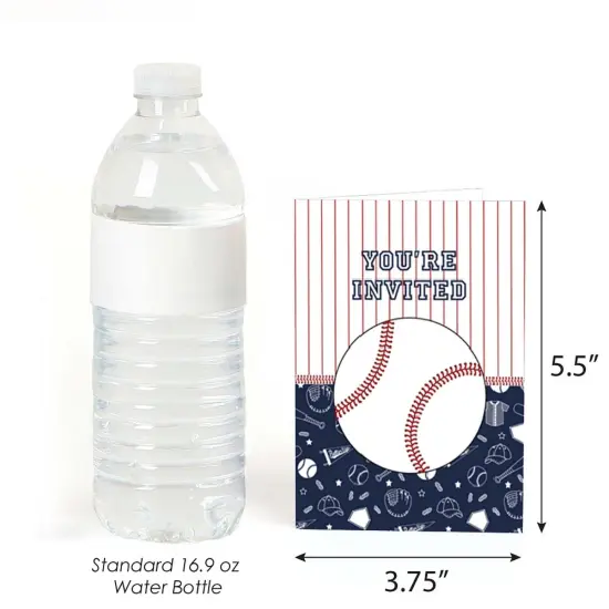 Big Dot of Happiness Batter Up - Baseball - Fill In Baby Shower or Birthday Party Invitations (8 count) {4}