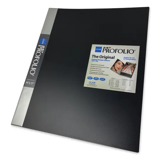 Itoya Original Art Profolio - 17" x 14", Black, Portrait, 24 Pages {1}