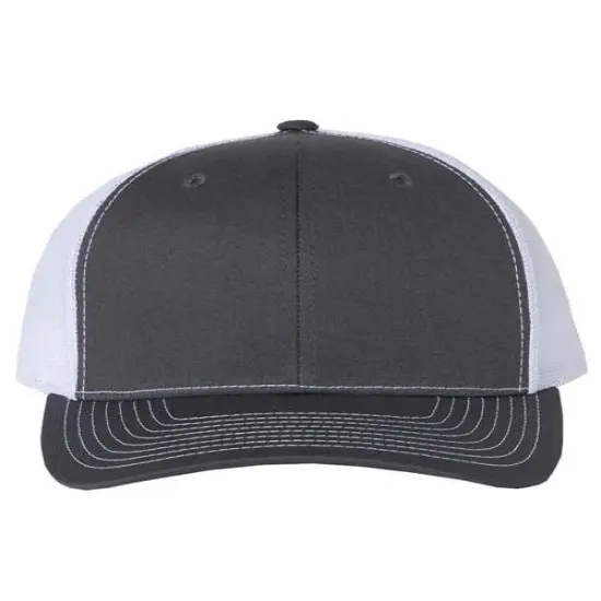 Richardson&reg; Snapback Trucker Cap Charcoal/ White {1}