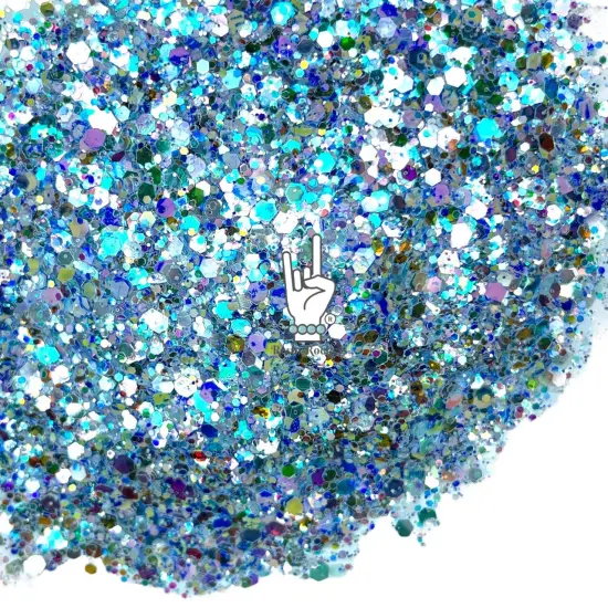 Cry Me A River Mirror Shine Tie Dye Pearlescent Pixie for Poxy Chunky Glitter Mix {1}