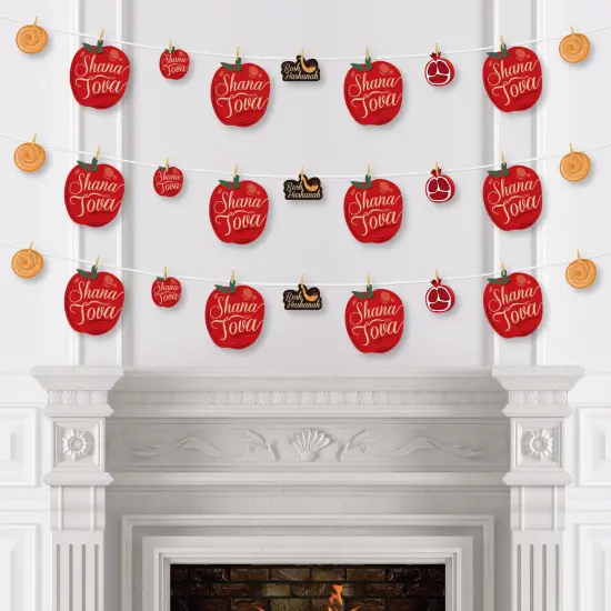 Big Dot of Happiness Rosh Hashanah - New Year Party DIY Decorations - Clothespin Garland Banner - 44 Pieces {4}