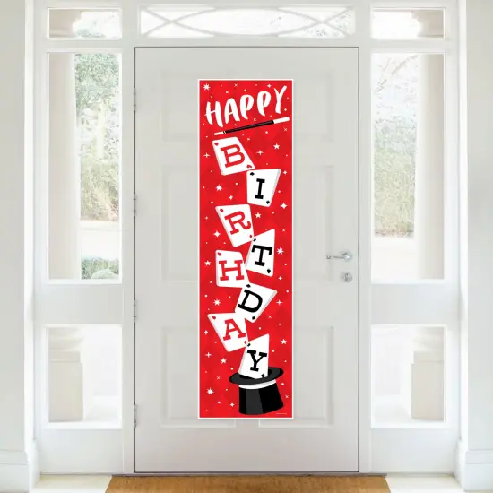 Big Dot of Happiness Ta-Da, Magic Show - Magical Birthday Party Front Door Decoration - Vertical Banner {3}