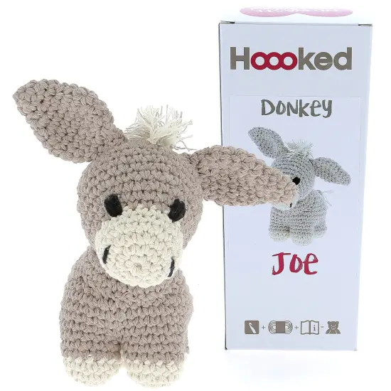 Multipack of 2 - Hoooked Donkey Joe Yarn Kit W/Eco Barbante Yarn-Taupe {3}