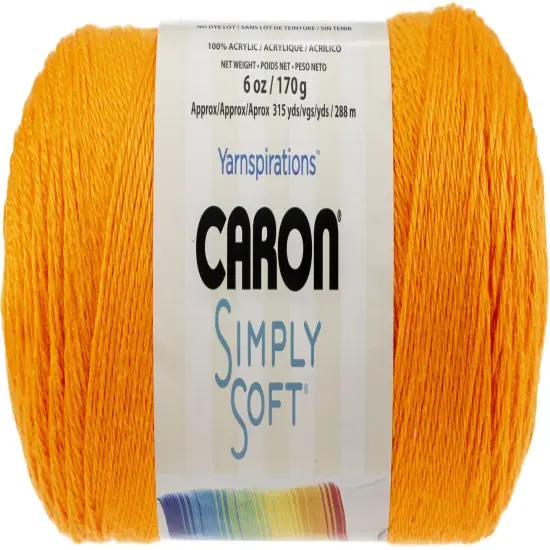 Multipack of 12 - Caron Simply Soft Solids Yarn-Neon Orange {2}