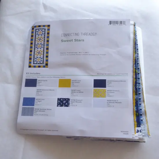 Sweet Stars Runner16 x 44 by Thrilled to Pieces, all cotton fabric. Sold as... {2}