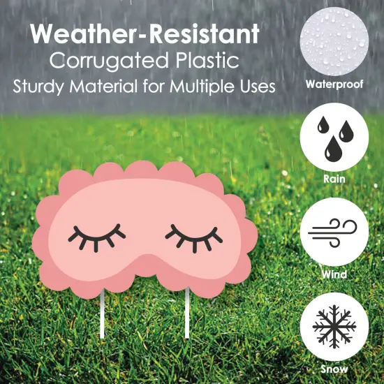 Big Dot of Happiness Pajama Slumber Party - Yard Sign and Outdoor Lawn Decorations - Girls Sleepover Birthday Party Yard Signs - Set of 8 {4}