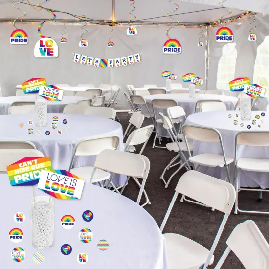 Big Dot of Happiness Love is Love - Pride - Rainbow Party Supplies Decoration Kit - Decor Galore Party Pack - 51 Pieces {4}