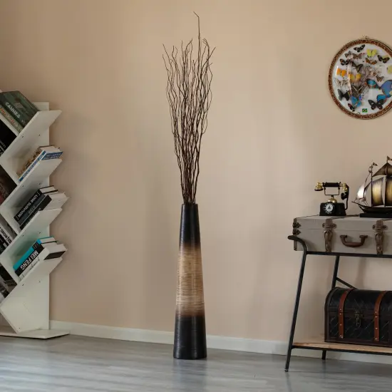 Uniquewise 12pc 59" Natural Dried Mulberry Twigs Ideal Sticks for DIY Crafts Decorative Stems Floral Arrangements Floor Vase Fillers Wedding Centerpiece Event Decorations and Home D&eacute;cor Accent, White {12}