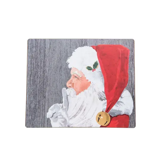 Santa Hardboard Placemat, Set of 6, 13" x 16" {6}