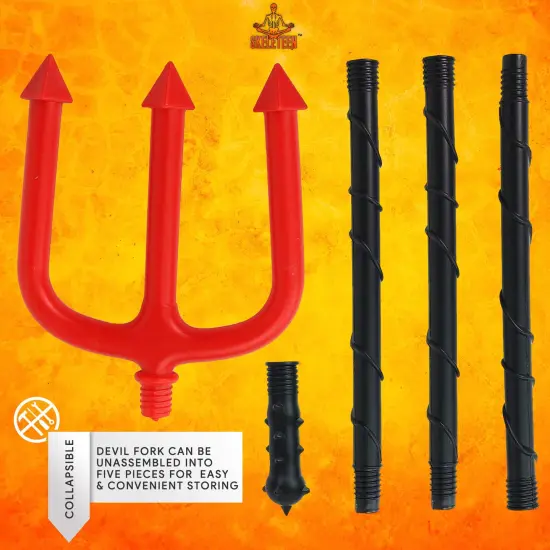 Devil Pitchfork Costume Accessories - Devils Demon Prop Pitch Fork Trident Accessory for Adults and Kids {5}
