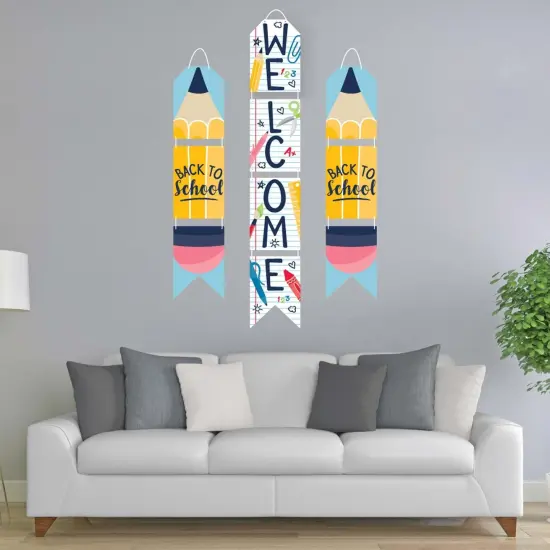 Big Dot of Happiness Back to School - Hanging Vertical Paper Door Banners - First Day of School Classroom Wall Decoration Kit - Indoor Door Decor {3}