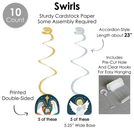 Big Dot of Happiness Holy Nativity - Manger Scene Religious Christmas Supplies Decoration Kit - Decor Galore Party Pack - 51 Pieces {6}