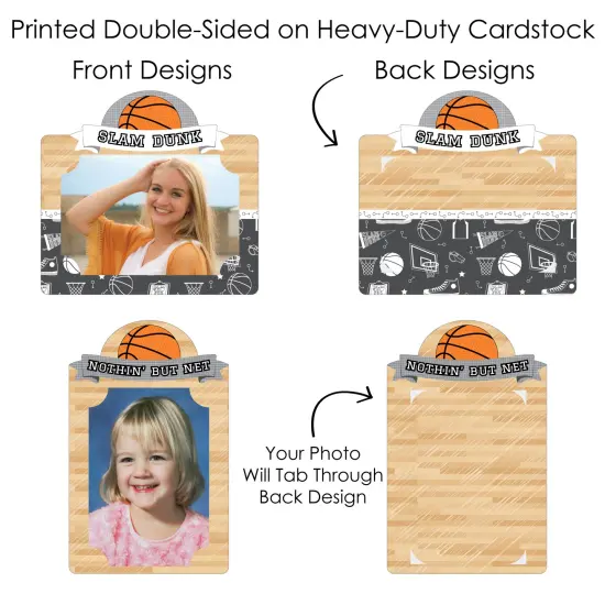 Big Dot of Happiness Nothin' But Net - Basketball - Baby Shower or Birthday Party Picture Centerpiece Sticks - Photo Table Toppers - 15 Pieces {7}
