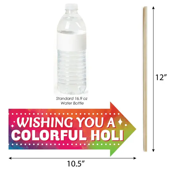 Big Dot of Happiness Funny Holi Hai - Festival of Colors Party Photo Booth Props Kit - 10 Piece {4}