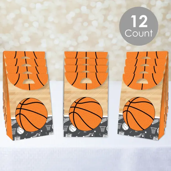 Big Dot of Happiness Nothin&rsquo; But Net - Basketball - Baby Shower or Birthday Gift Favor Bags - Party Goodie Boxes - Set of 12 {3}