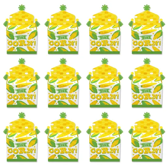 Big Dot of Happiness It's Corn - Treat Box Party Favors - Fall Harvest Party Goodie Gable Boxes - Set of 12 {6}