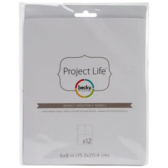 Project Life Photo Pocket Pages 6"X8" 12/Pkg-Design 3 {1}